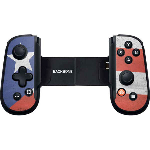 Puerto Rico Flag Distressed Backbone One for iPhone Game Controller Skin